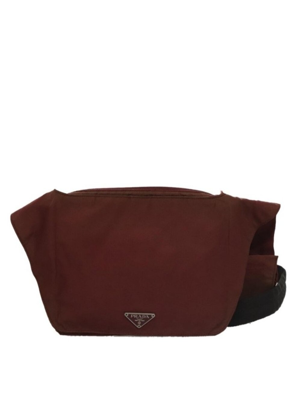 Authentic PRADA Shoulder Bag Nylon Red Silver - Picture 9 of 16